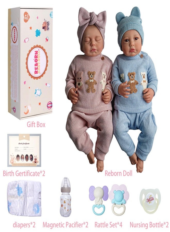 BABESIDE Lifelike Reborn Baby Dolls Twins - 20-Inch Cute Realistic-Newborn Baby Dolls Soft Body Real Life Baby Doll Girls with Gift Box for Kids Age 3+ & Collection - Image 5